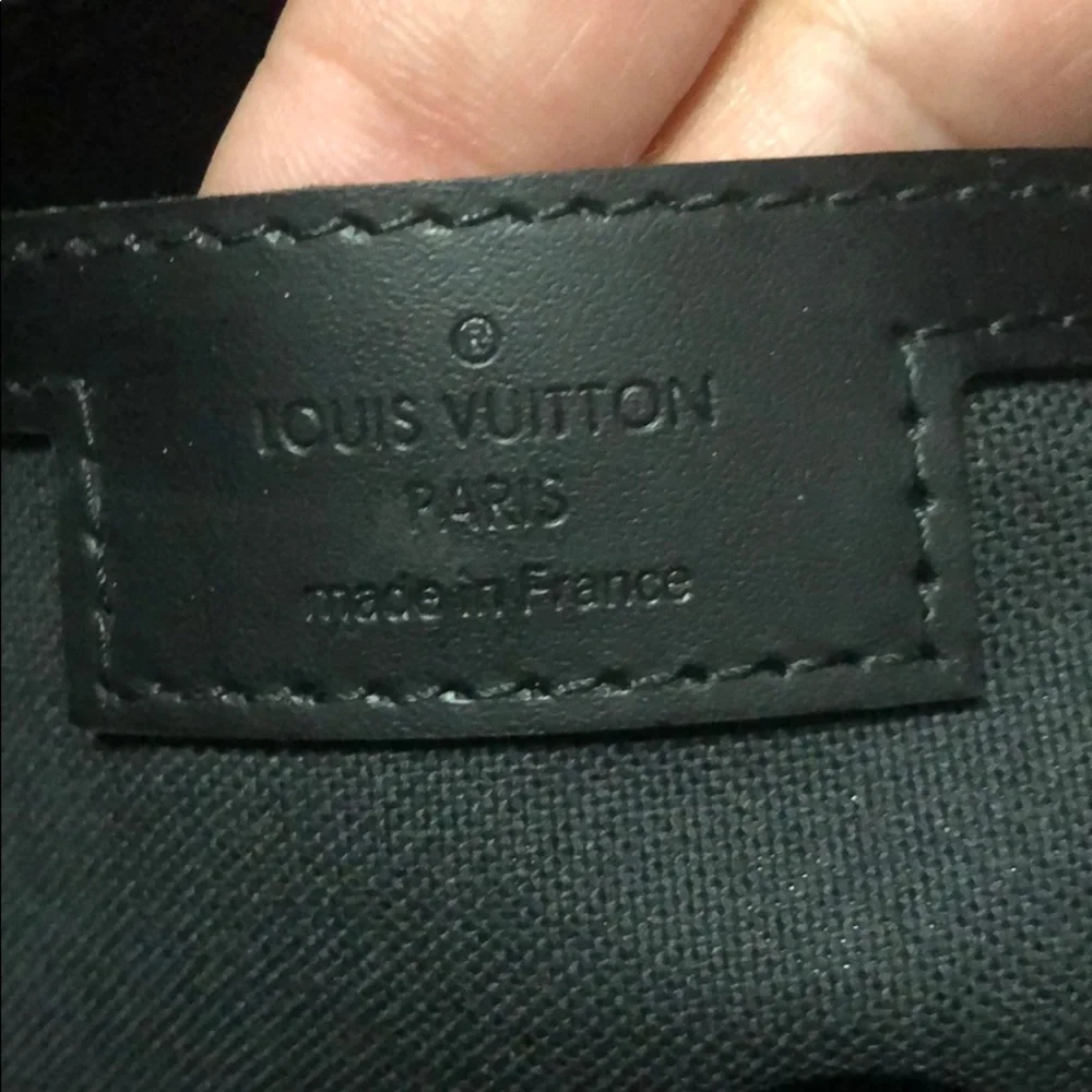 Louis Vuitton Black Checkered Laptop Bag